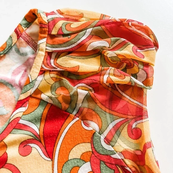 Soca St John Retro print Y2K knit top - Picture 3 of 8